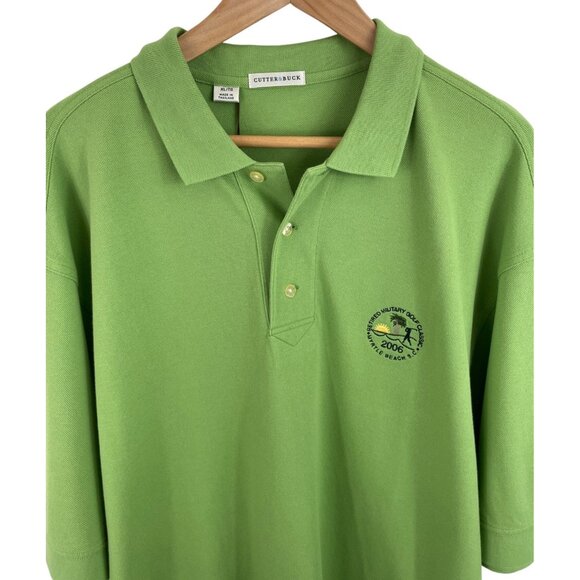 Cutter & Buck Mens Size XL Green Short Sleeve Polo Shirt 2006 Retired Military - Picture 2 of 10